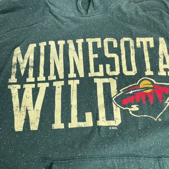 Minnesota Wild Hoodie Sweatshirt, Womens Medium, Green, Graphic Logo - Picture 5 of 8
